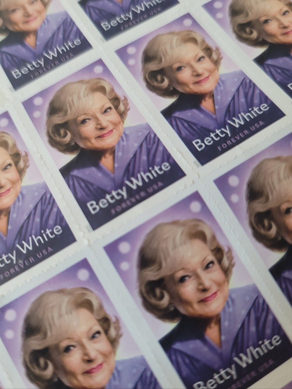 Betty White Forever Stamps, 6ct